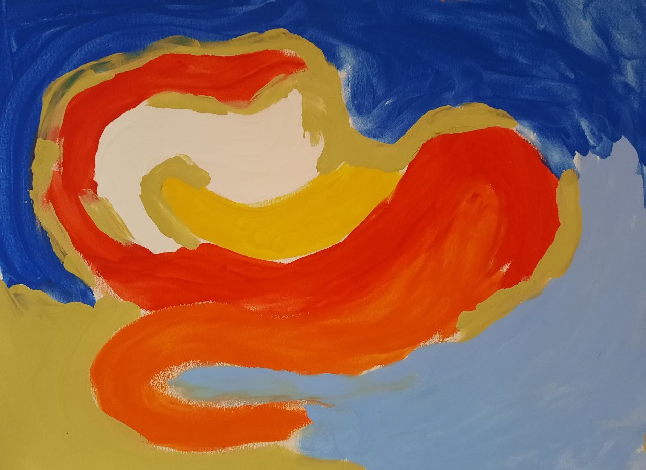 Beispiel eines personenorientierten Maltherapie-Bildes